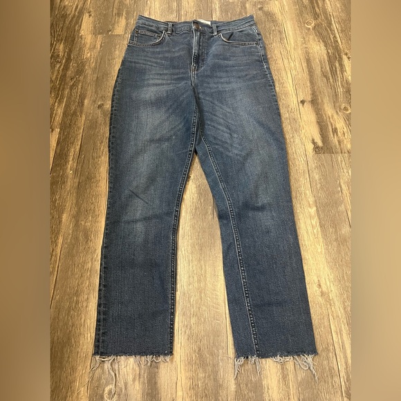 Reformation Denim - Reformation Jeans Raw Edge Hem Havana High & Skinny Medium Wash 28 Distressed